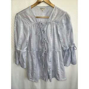 Earthbound Trading Co Peasant Blouse Medium Lilac